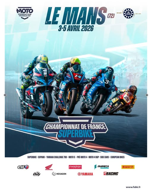 Ouverture du Championnat de France Superbike FSBK sur le circuit du Mans